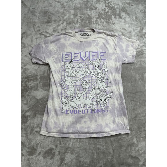 Pokemon Tops - Pokemon Eeveelutions T-Shirt Women's Size Medium Tie-Dye Boyfriend Fit‎ EUC